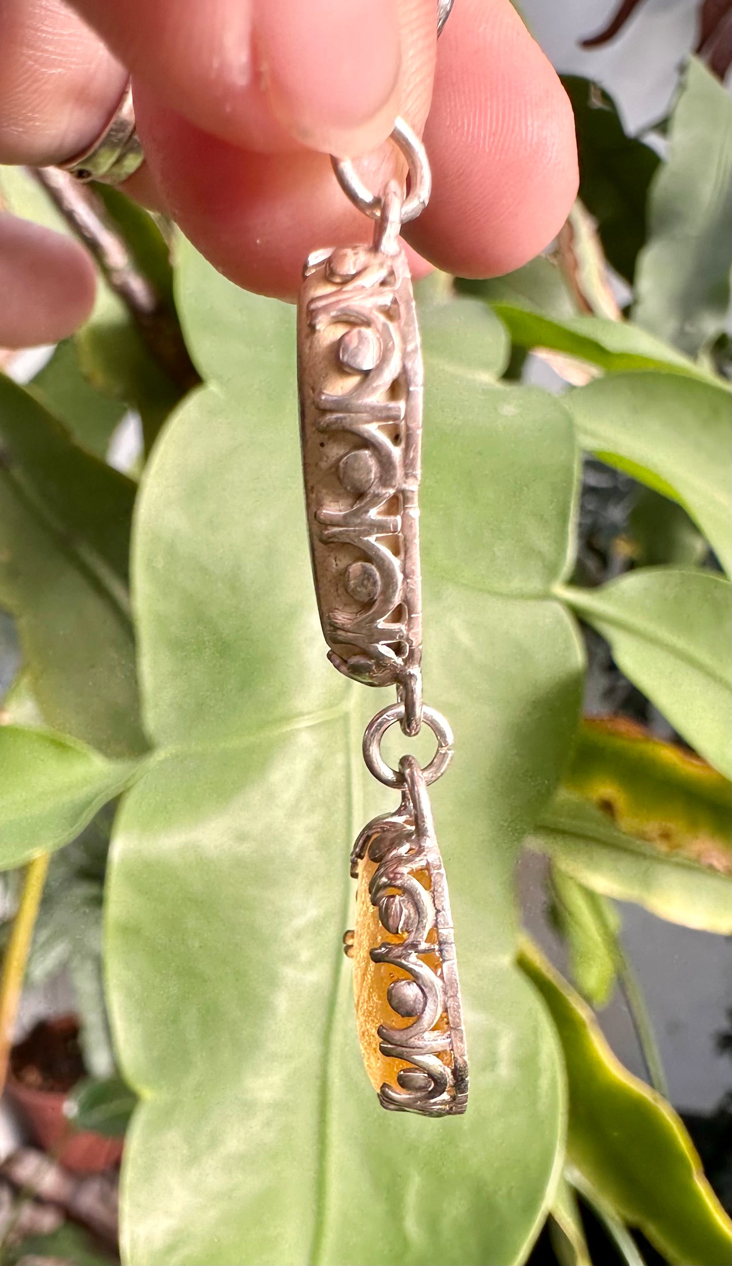 Lake Erie Beach Pottery and Beach Glass Pendant