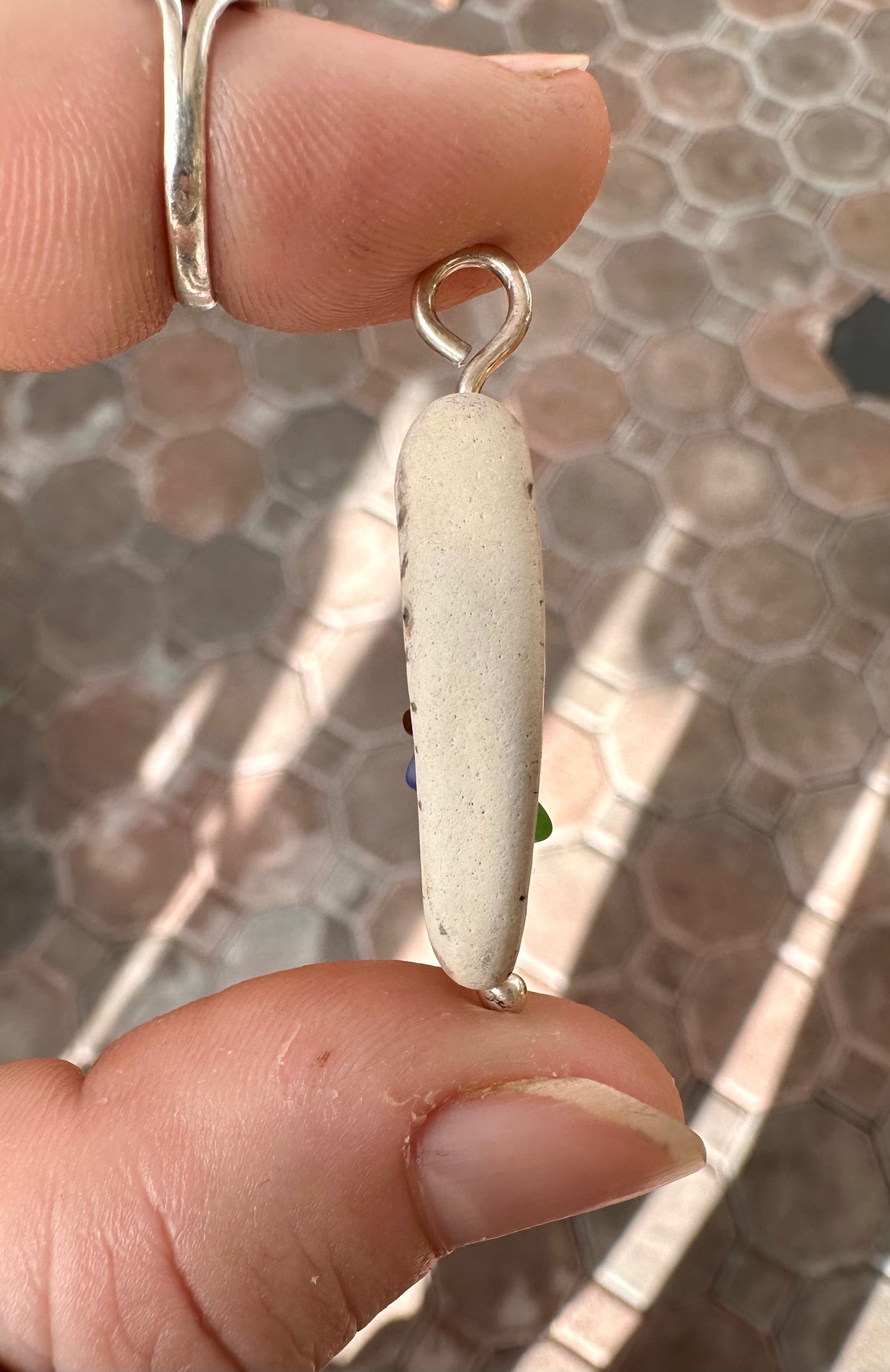 Glass within Pottery Lake Erie Beach Glass Pendant