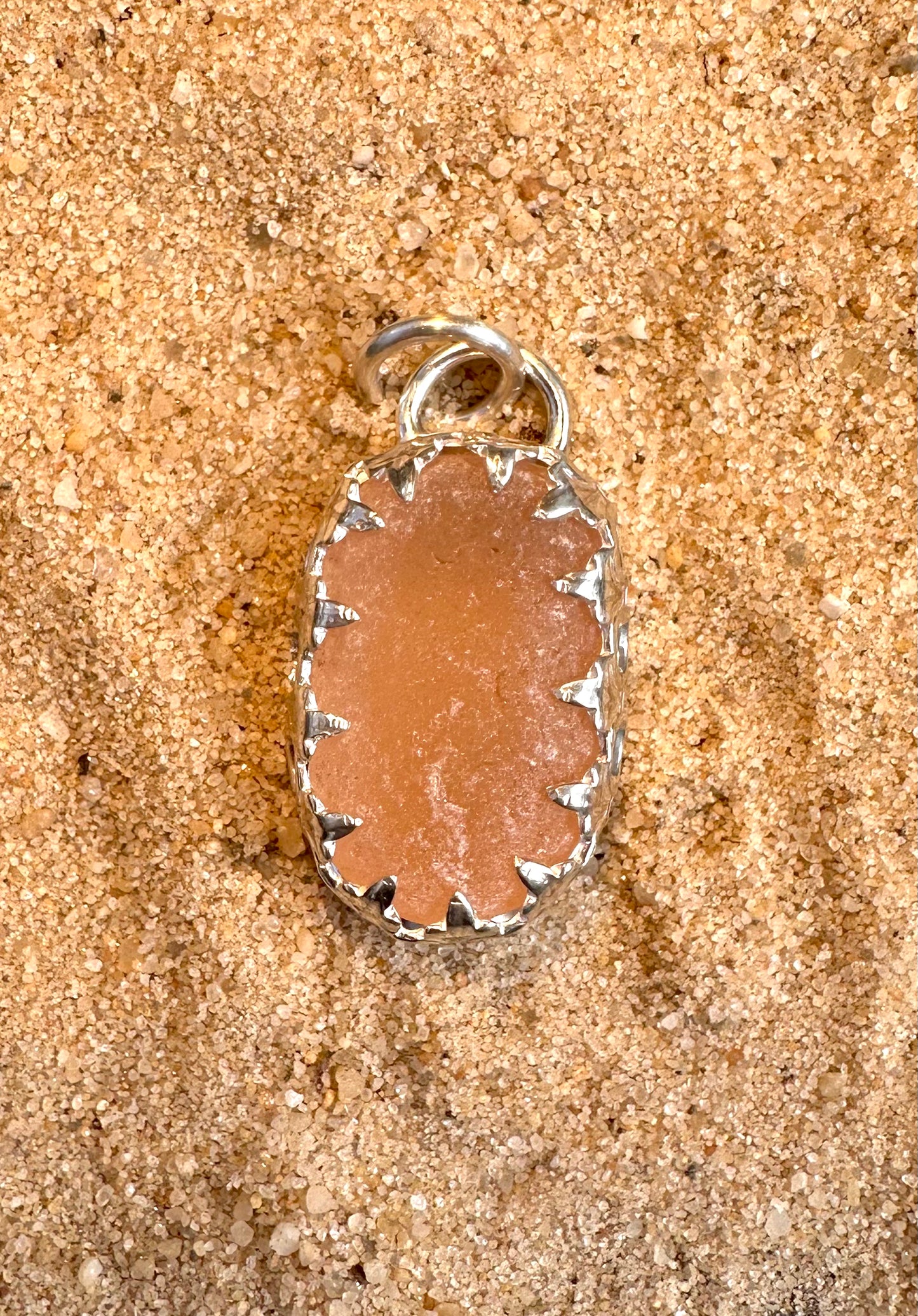 Lake Erie Rare Pink Beach Glass Pendant