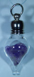 February Birthstone Amethyst Glass Vial Pendant