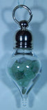 May Birthstone Emerald Glass Vial Pendant