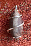Shiva Lingam in Sterling Silver Tension Wrapped Pendant