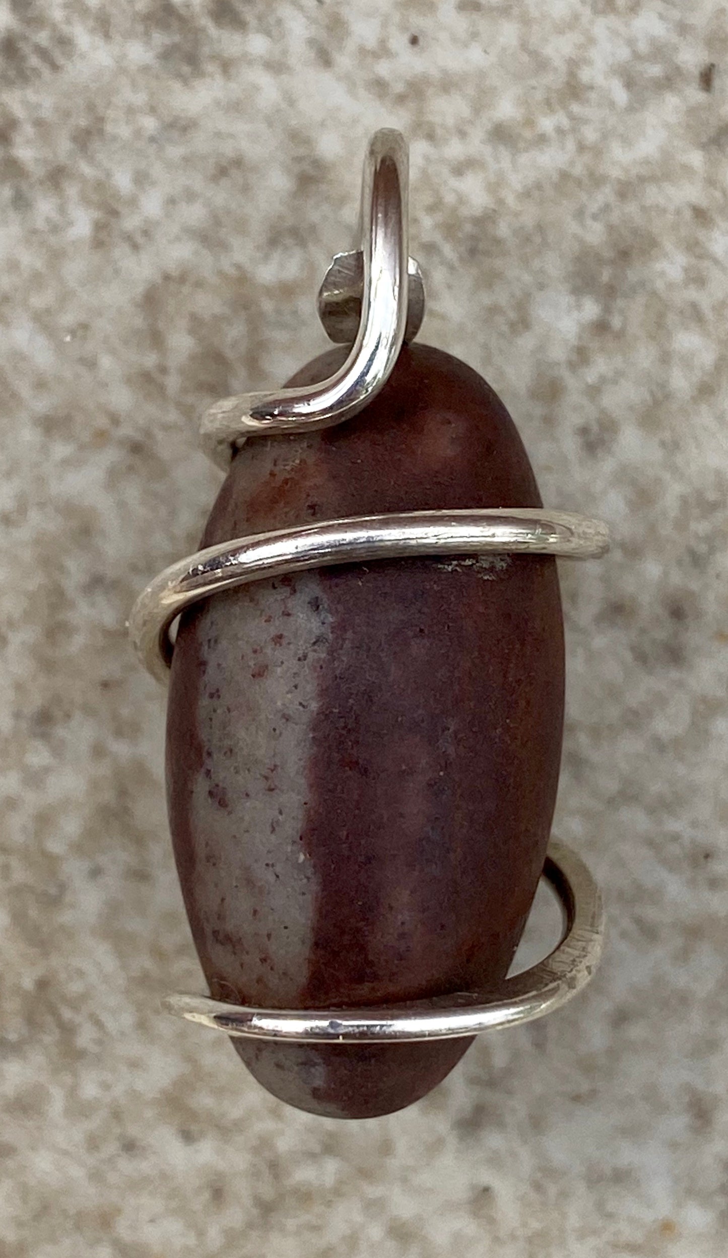 Shiva Lingam in Sterling Silver Tension Wrapped Pendant