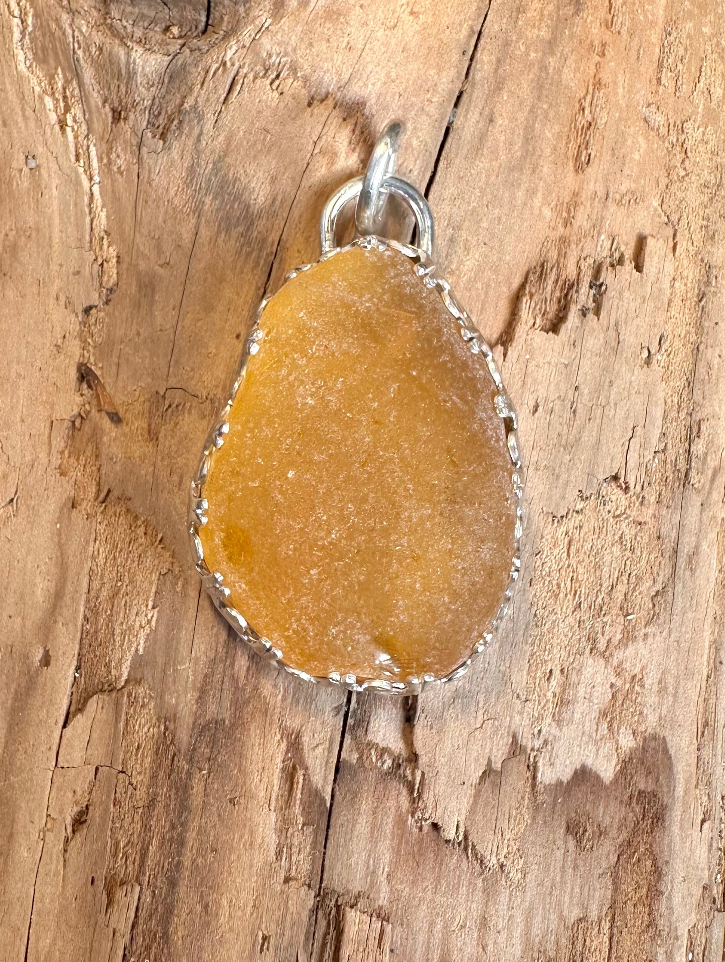 Lake Erie Rare Yellow Beach Glass Pendant