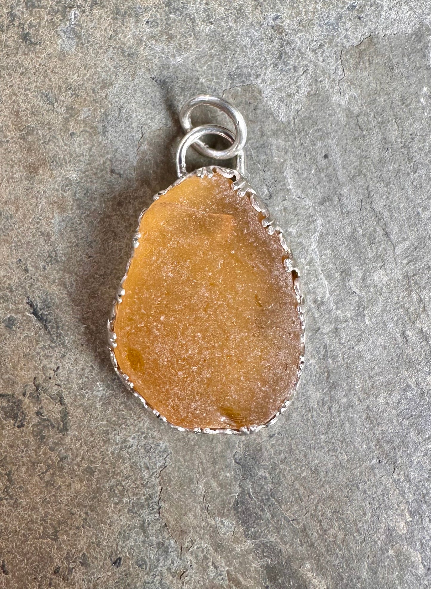 Lake Erie Rare Yellow Beach Glass Pendant