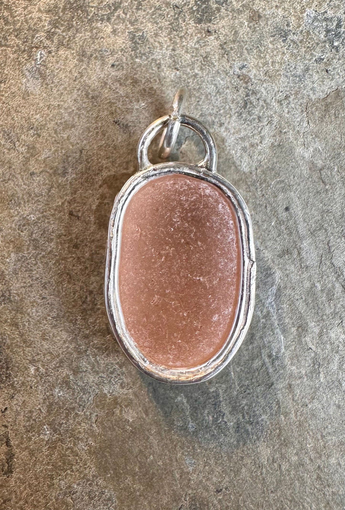 Lake Erie Rare Pink Beach Glass Pendant