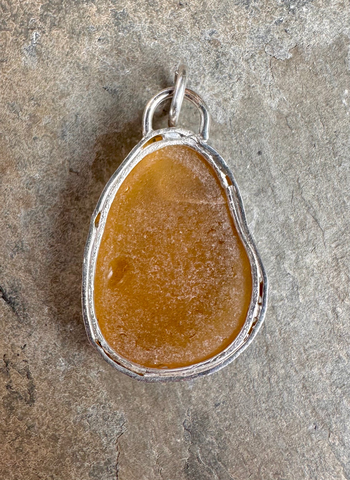 Lake Erie Rare Yellow Beach Glass Pendant