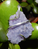 Grape Agate in Sterling Silver Tension Wrapped Pendant