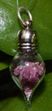 July Birthstone Ruby Glass Vial Pendant