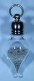 April Birthstone Diamond Dust Glass Vial Pendant
