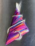 Aurora Borealis Opal in Sterling Silver Tension Wrapped Pendant