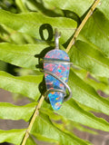 Opal Triplet in Sterling Silver Tension Wrapped Pendant