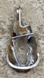 Oco Geode Slice in Sterling Silver Tension Wrapped Pendant