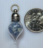 September Birthstone Sapphire Glass Vial Pendant