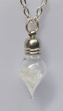 June Birthstone Moonstone Glass Vial Pendant