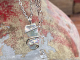 Baroque Freshwater Pearl in Sterling Silver Tension Wrapped Pendant