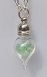 May Birthstone Emerald Glass Vial Pendant