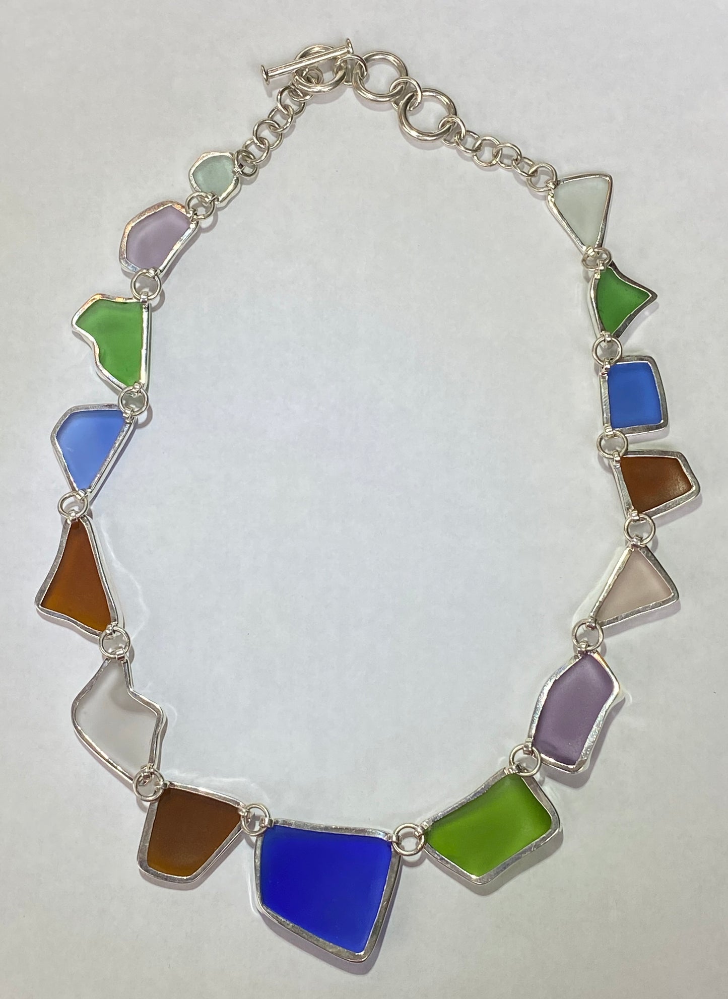 Maine Sea Glass Necklace in Sterling Silver