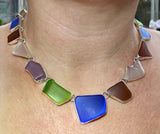 Maine Sea Glass Necklace in Sterling Silver