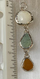 Lake Erie Beach Glass Pendant with Lucky Stone
